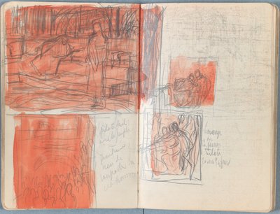 Strony z albumu Szkice do życia naszego Pana Jezusa Chrystusa, koniec lat 80. XIX wieku (grafit i pranie na papierze) autorstwa James Jacques Joseph Tissot