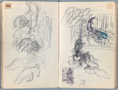 Strony z albumu Szkice do życia naszego Pana Jezusa Chrystusa, koniec lat 80. XIX wieku (grafit i pranie na papierze) autorstwa James Jacques Joseph Tissot