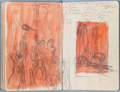 Strony z albumu Szkice do życia naszego Pana Jezusa Chrystusa, koniec lat 80. XIX wieku (grafit i pranie na papierze) autorstwa James Jacques Joseph Tissot