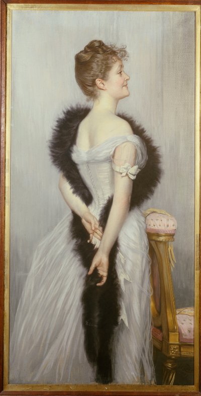 Portret wicehrabiny de Montmorand, 1889 autorstwa James Jacques Joseph Tissot