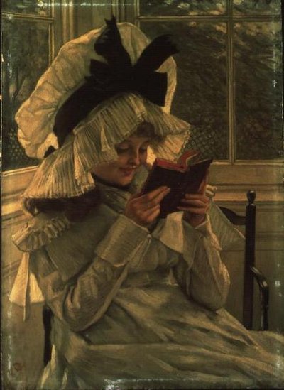 Czytając książkę autorstwa James Jacques Joseph Tissot