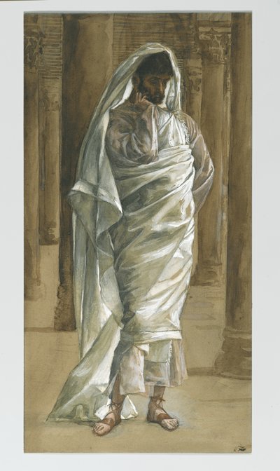 Św. Tomasz, ilustracja z Życia Pana naszego Jezusa Chrystusa, 1886-94 (wc nad grafitem na papierze) autorstwa James Jacques Joseph Tissot