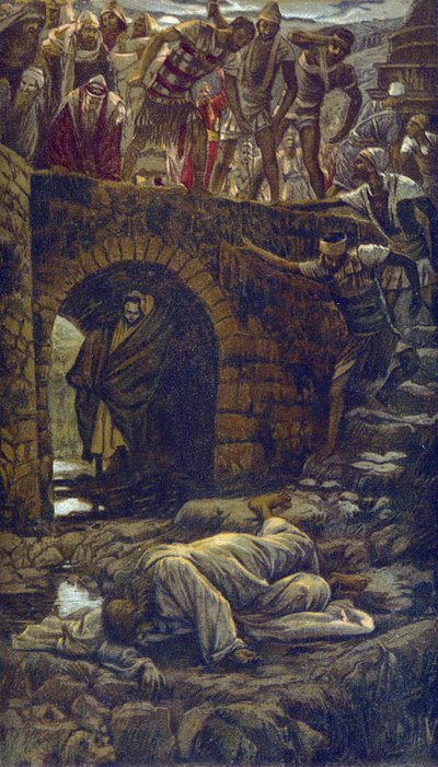 The Bridge over the Brook Kedron - z "Życia naszego Pana Jezusa Chrystusa" - 1899 James Tissot - La vie de notre seigneur Jesus Christ, Jacques Joseph (Jacques-Joseph) Tissot dit James Tissot (1836-1902) autorstwa James Jacques Joseph Tissot