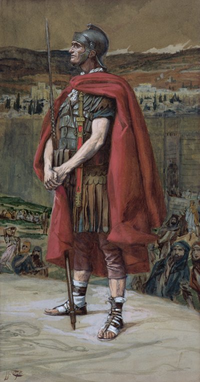 Centurion, ilustracja do Życia Chrystusa, ok. 1886-94 (toaleta i gwasz na tekturze) autorstwa James Jacques Joseph Tissot