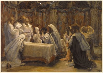 Komunia Apostołów, ilustracja do Życia Chrystusa, ok. 1884-96 (wc i gwasz na tekturze) autorstwa James Jacques Joseph Tissot