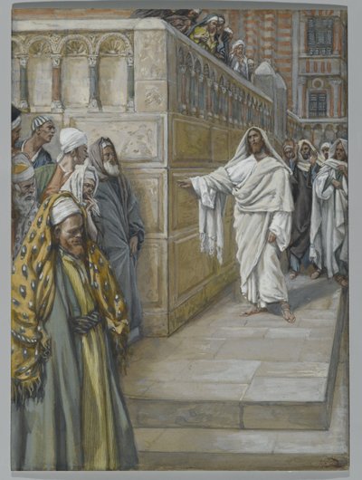 Kamień narożny, ilustracja z Życia naszego Pana Jezusa Chrystusa, 1886-94 (wc nad grafitem na papierze) autorstwa James Jacques Joseph Tissot