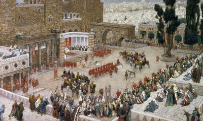 Forum Jerozolimskie widziane z góry, ilustracja do Życia Chrystusa, ok. 1886-1896 (gwasz na tekturze) autorstwa James Jacques Joseph Tissot