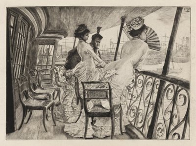 Galeria H.M.S. Kalkuta w Portsmouth autorstwa James Jacques Joseph Tissot