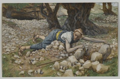 Ukryty skarb, ilustracja z Życia naszego Pana Jezusa Chrystusa (wc nad grafitem na papierze) autorstwa James Jacques Joseph Tissot