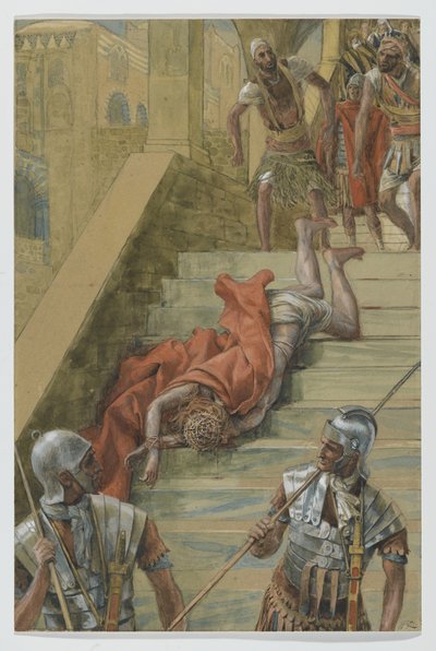 Schody Święte, ilustracja z Życia Pana naszego Jezusa Chrystusa, 1886-94 (wc nad grafitem na papierze) autorstwa James Jacques Joseph Tissot