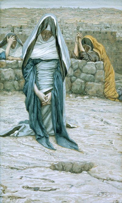 Najświętsza Panna w Starości, ilustracja do Życia Chrystusa, ok. 1884-96 (toaleta i gwasz na tekturze) autorstwa James Jacques Joseph Tissot