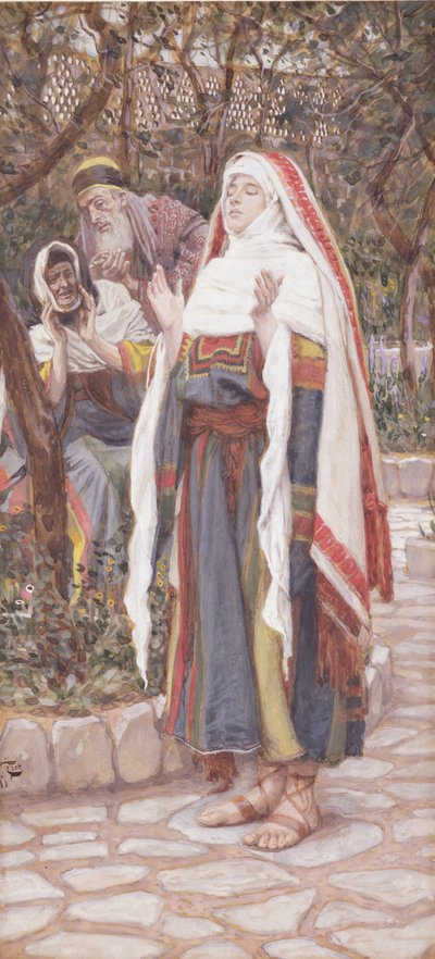 Magnificat, ilustracja do Życia Chrystusa, ok. 1886-94 (gwasz na tekturze) autorstwa James Jacques Joseph Tissot