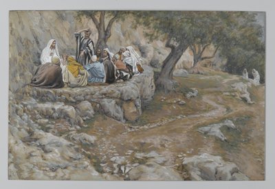 Prymat św. Piotra, ilustracja z Życia Pana naszego Jezusa Chrystusa, 1886-96 (wc nad grafitem na papierze) autorstwa James Jacques Joseph Tissot