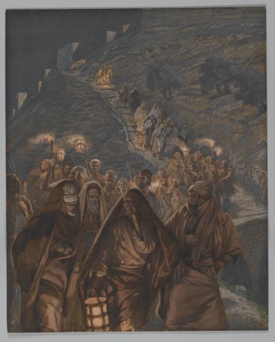 Procesja Judasza, ilustracja z Życia Pana naszego Jezusa Chrystusa, 1886-94 (wc nad grafitem na papierze) autorstwa James Jacques Joseph Tissot