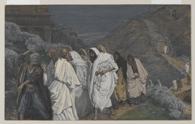 Protesty św. Piotra, ilustracja z Życia Pana naszego Jezusa Chrystusa, 1886-94 (wc nad grafitem na papierze) autorstwa James Jacques Joseph Tissot