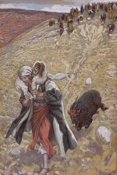 Kozioł ofiarny, ilustracja do życia Chrystusa, ok. 1886-94 (toaleta i gwasz na tekturze) autorstwa James Jacques Joseph Tissot