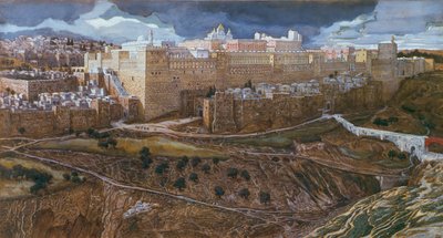 Świątynia Heroda w czasach naszych panów, ok. 1886-96 (gwasz na tekturze) (patrz także 182200) autorstwa James Jacques Joseph Tissot