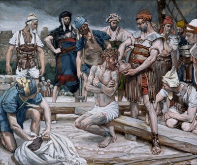 Wino zmieszane z mirrą, ilustracja do Życia Chrystusa, ok. 1884-96 (toaleta i gwasz na tekturze) autorstwa James Jacques Joseph Tissot