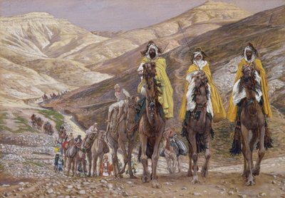 Mędrcy w drodze do Betlejem, ilustracja do Życia Chrystusa, ok. 1886-94 (gwasz na tekturze) autorstwa James Jacques Joseph Tissot