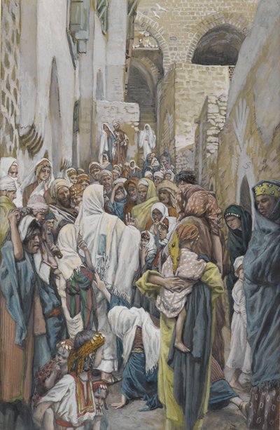 Kobieta z upływem krwi, ilustracja z Życia naszego Pana Jezusa Chrystusa (wc nad grafitem na papierze) autorstwa James Jacques Joseph Tissot