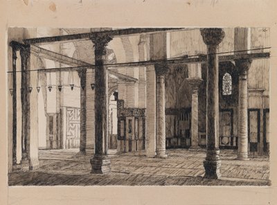 Transept Meczetu El-Aksa, ilustracja z Życia naszego Pana Jezusa Chrystusa (tusz i grafit na tekturze) autorstwa James Jacques Joseph Tissot