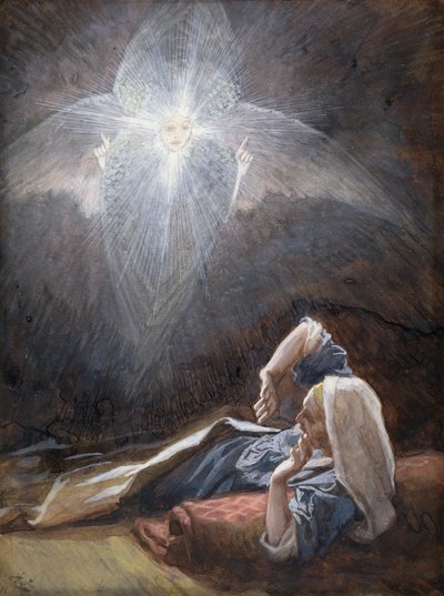 Wizja św. Józefa, ilustracja do Życia Chrystusa, ok. 1886-94 (gwasz na tekturze) autorstwa James Jacques Joseph Tissot
