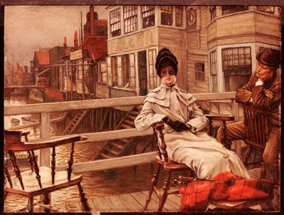 Czekam na łódź w Greenwich autorstwa James Jacques Joseph Tissot