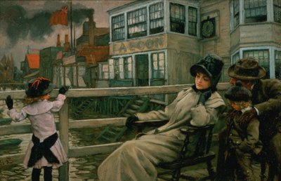 Oczekiwanie na prom, ok. 1878 r. autorstwa James Jacques Joseph Tissot