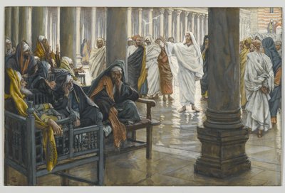 Biada wam, uczeni w piśmie i faryzeusze, ilustracja z Życia naszego Pana Jezusa Chrystusa, 1886-94 (wc nad grafitem na papierze) autorstwa James Jacques Joseph Tissot
