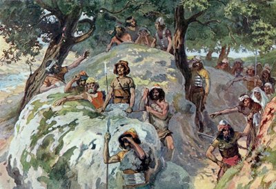 Dawid na pustyni Zif – Tissot – Biblia autorstwa James Jacques Joseph after Tissot