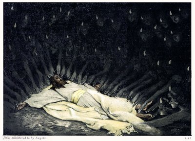 Jezus pod opieką aniołów - Biblia autorstwa James Jacques Joseph after Tissot