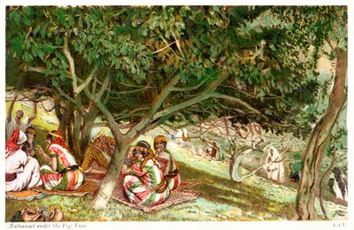 Natanael pod drzewem figowym - Św. Jan, Biblia autorstwa James Jacques Joseph after Tissot