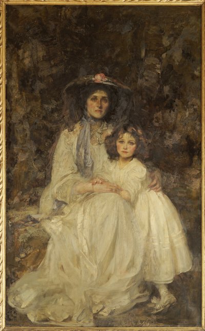 Lady Dickson-Poynder i jej córka Joan, ok. 1905 autorstwa James Jebusa Shannon