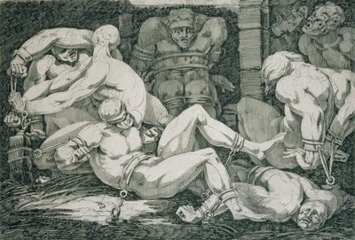 Ugolino i jego synowie w Wieży Głodowej, XVIII w. autorstwa James Jefferys