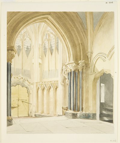 Ganek północny St Mary Redcliffe, patrząc na północ autorstwa James Johnson