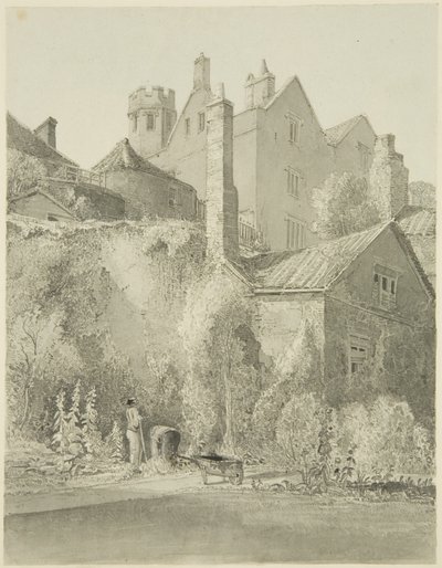 The White Lodge, widziany z Ogrodu Szkoły Miejskiej (Szpital Królowej Elżbiety) w St Bartholomew