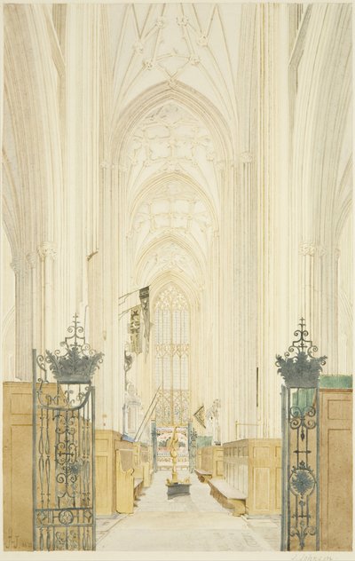 Transept St Mary Redcliffe, patrząc na południe autorstwa James Johnson