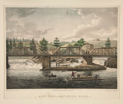 Widok na wschód Brunswick Falls, Me. autorstwa James Kidder