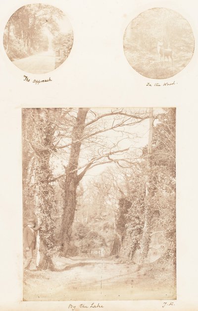 Podejście, w lesie, nad jeziorem, 1853-56. autorstwa James Knight