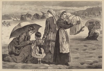 Na plaży w Long Branch - godzina dla dzieci autorstwa James L. Langridge after Winslow Homer