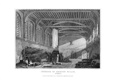 Wnętrze pałacu Croydon, Surrey, 1829. autorstwa James Lambert