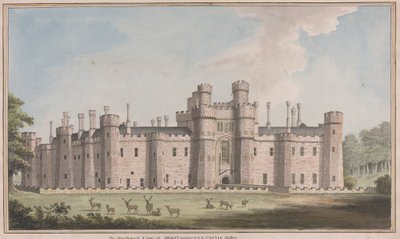 Zamek Herstmonceux, East Sussex: widok na południowy zachód autorstwa James Lambert  of Lewes