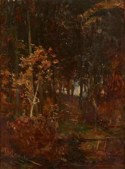 Leśna ścieżka (olej na pokładzie) autorstwa James Lawton Wingate