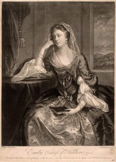 Emily, hrabina Kildare autorstwa James MacArdell