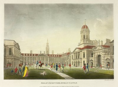 Wielki Dziedziniec, Zamek w Dublinie autorstwa James Malton
