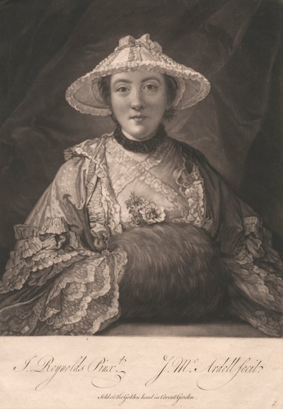 Lady Fenhoulet jako Panna Anne Day autorstwa James McArdell