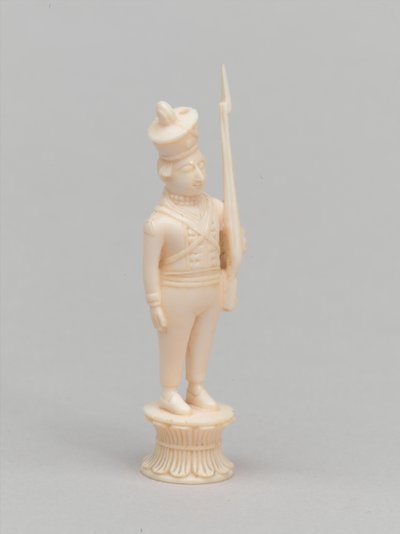 Biały pionek, figura szachowa, Indie, 1820 ok autorstwa James McLachlan Nairn