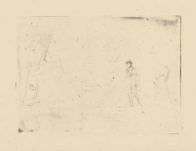 [76] Wrażenia z anulowanych płyt autorstwa Whistlera - [Dwie postacie]. autorstwa James Abbott McNeill Whistler