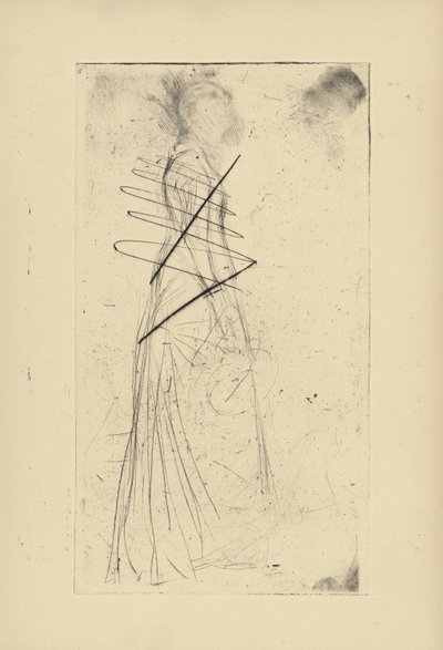 [76] Wrażenia z anulowanych tabliczek autorstwa Whistlera - [Kobieta stojąca]. autorstwa James Abbott McNeill Whistler