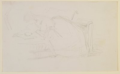 Dziewczyna leżąca na kanapie, czytająca autorstwa James Abbott McNeill Whistler